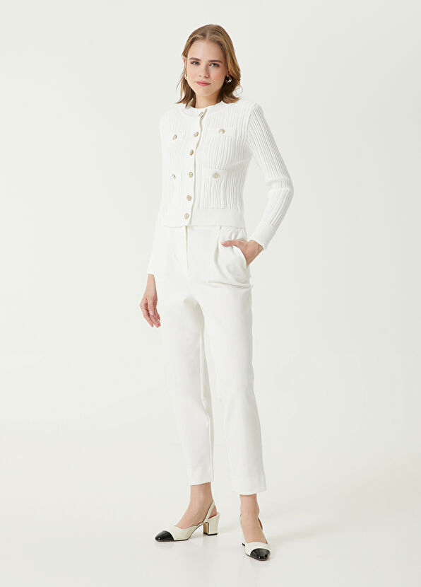 Beymen Club Off-White Knit Jacket - 3