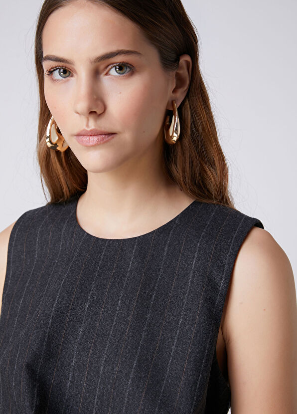 Beymen Club Gold White Enamel Women's Oval Earrings - 2