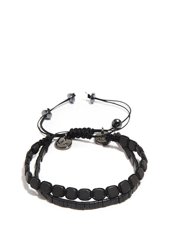 Beymen Club Antrasit Taşlı Erkek Çoklu Bileklik - 1
