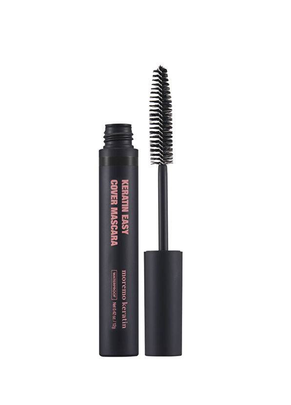 Moremo Keratin Easy Cover #01 Natural Black White Hair Eyebrow Beard Concealer Mascara 12 gr - 1