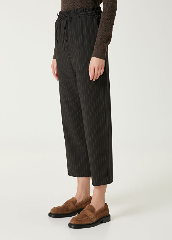 Siyah Çizgili Pijama Pantolon Beymen Club Siyah Çizgili Pijama Pantolon - 4