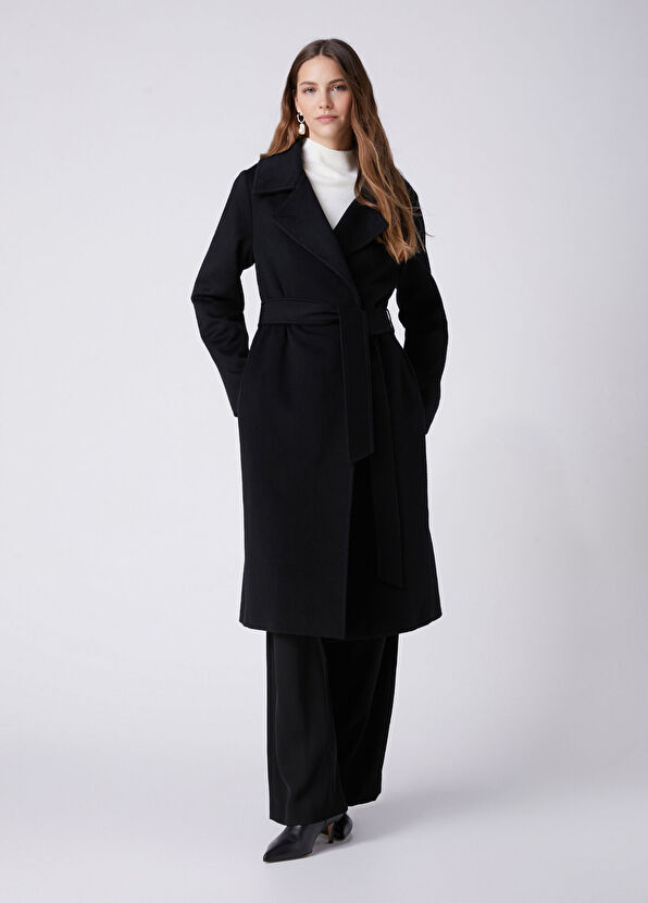 Beymen Club Black Cashmere Coat - 4