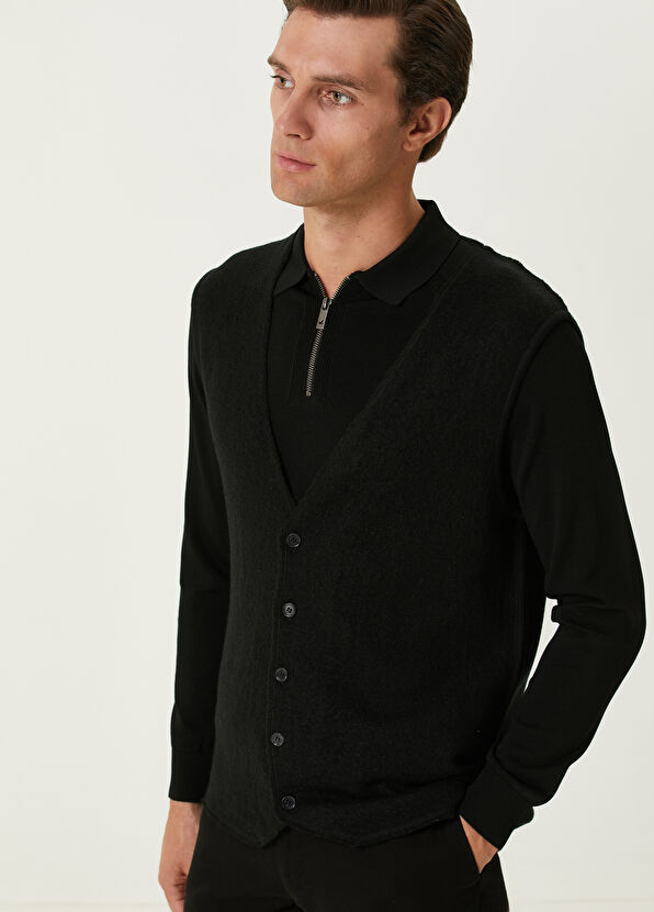 Beymen Club Siyah Yün Yelek - 2