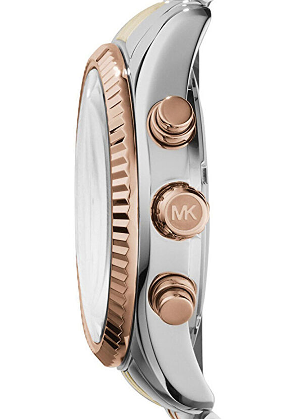 MK5735 Rose Gold Metalik Gri Kadın Kol Saati - Görsel 3