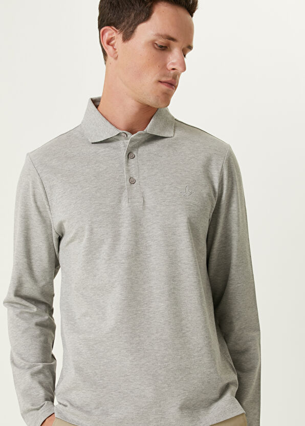 Beymen Club Comfort Fit Grey Polo Sweatshirt - 2