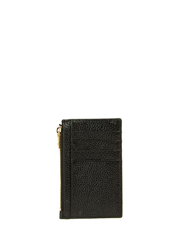 Beymen Club Black Zippered Women's Leather Card Holder - 2