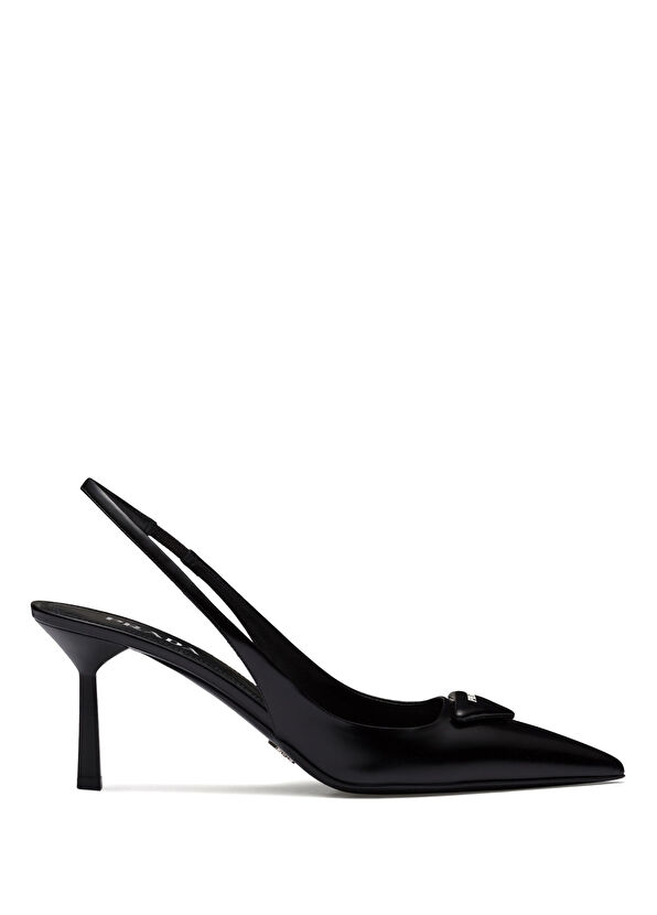 Prada Brushed Leather Slingback Heels - 1