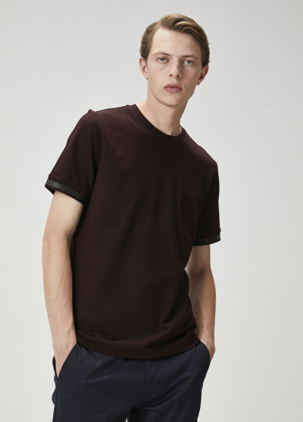 Beymen Club Mürdüm Logo Baskılı T-shirt - 1