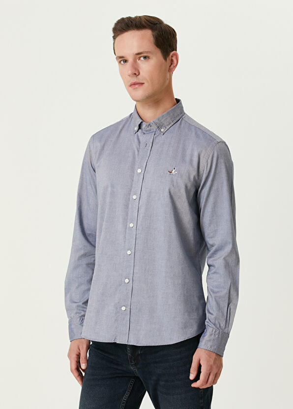 Beymen Club Comfort Fit Blue Shirt - 4