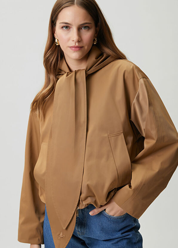 Beymen Club Vizon Fularlı Kapüşonlu Mont - 2