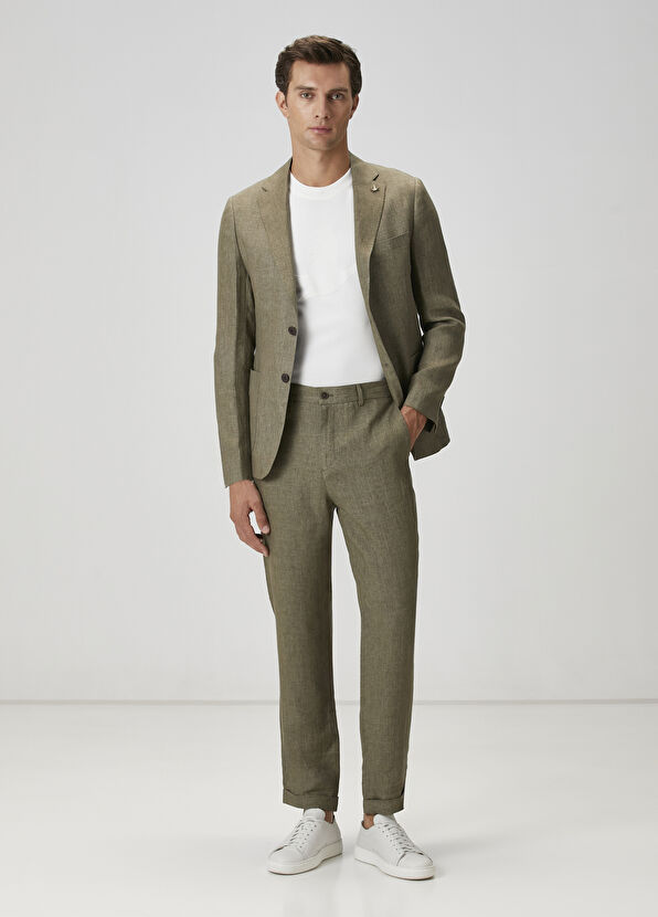 Beymen Club Light Khaki Linen Jacket - 2
