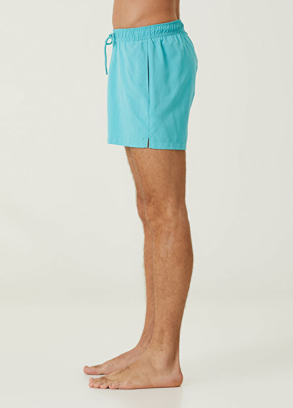 Beymen Club Mint Hidden Logo Patterned Short Swimsuit - 3