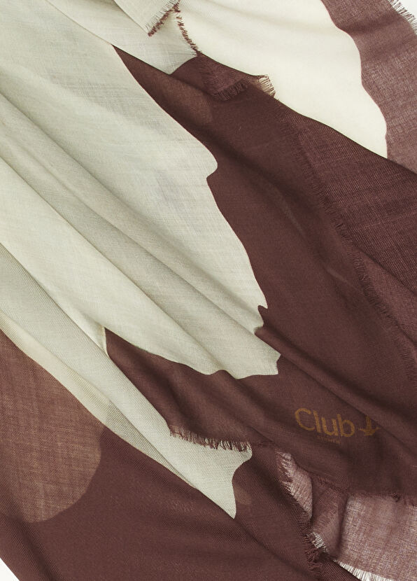 Beymen Club Bordo Çiçek Desenli Kadın Yün İpek Şal - 2