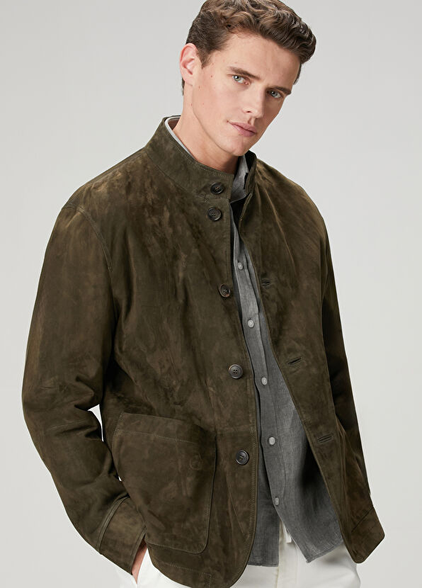 Beymen Club Khaki Suede Jacket - 4
