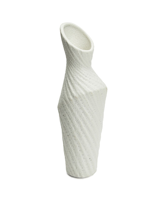 Bloomingville Fikla Beyaz Seramik Vazo - 1