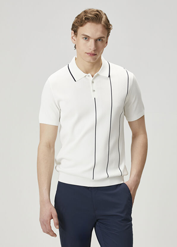 Beymen Club Off-White Polo Neck Knitwear - 1