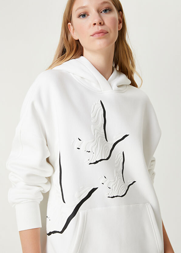 Beymen Club White Hooded Sweatshirt - 2