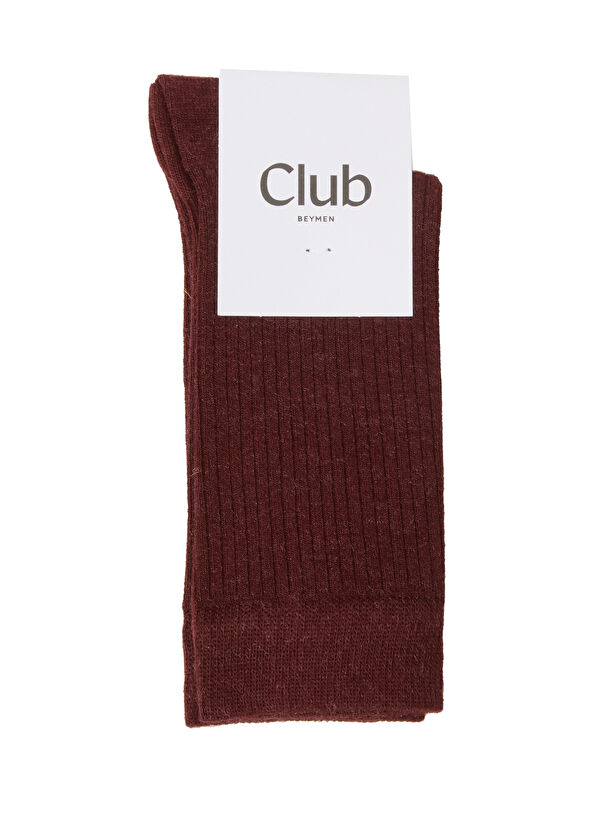 Beymen Club Burgundy Women's Silk Blend Socks - 1