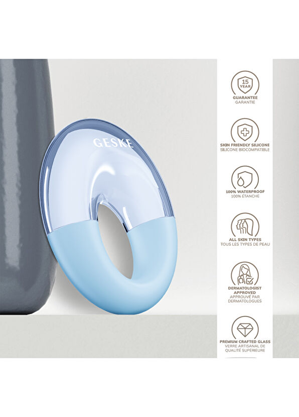 Geske Cool & Warm Eye Massager Mavi 7'si 1 Arada Serin ve Sıcak Göz Masaj Aleti  - 2