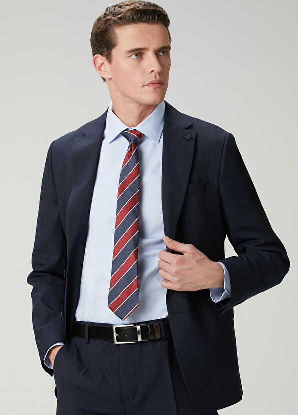 Beymen Club Navy Blue Faded Pinstripe Suit - 4