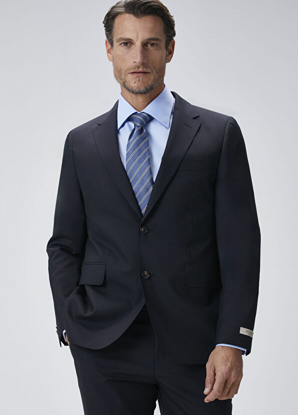 Drop 7 Lacivert Yün Takım Elbise - Görsel 3