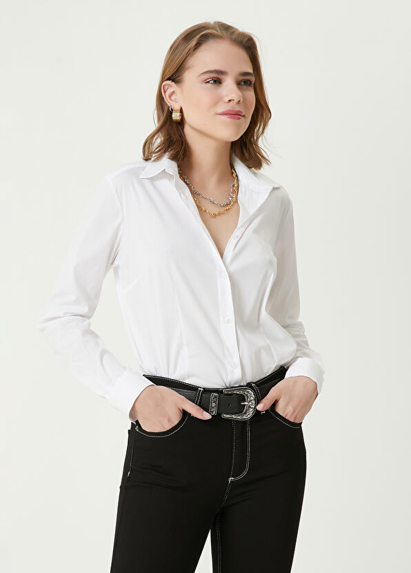 Beymen Club Slim Fit Beyaz Klasik Gömlek - 1