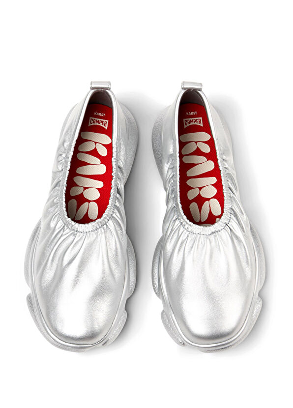 Camper Karst Gri Deri Kadın Ayakkabı K201588-007 - 4