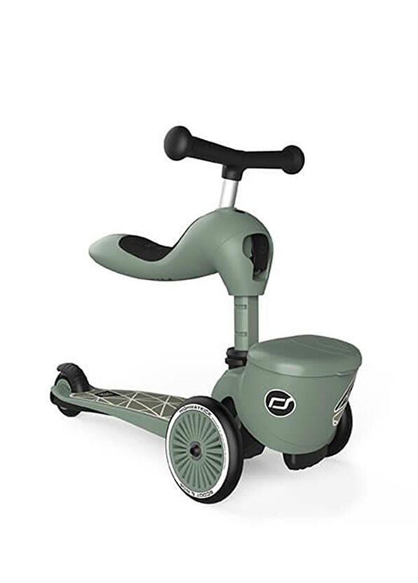 Scoot And Ride Highwaykick 1 Green Lines Lifestyle Child Scooter with Seat - 4