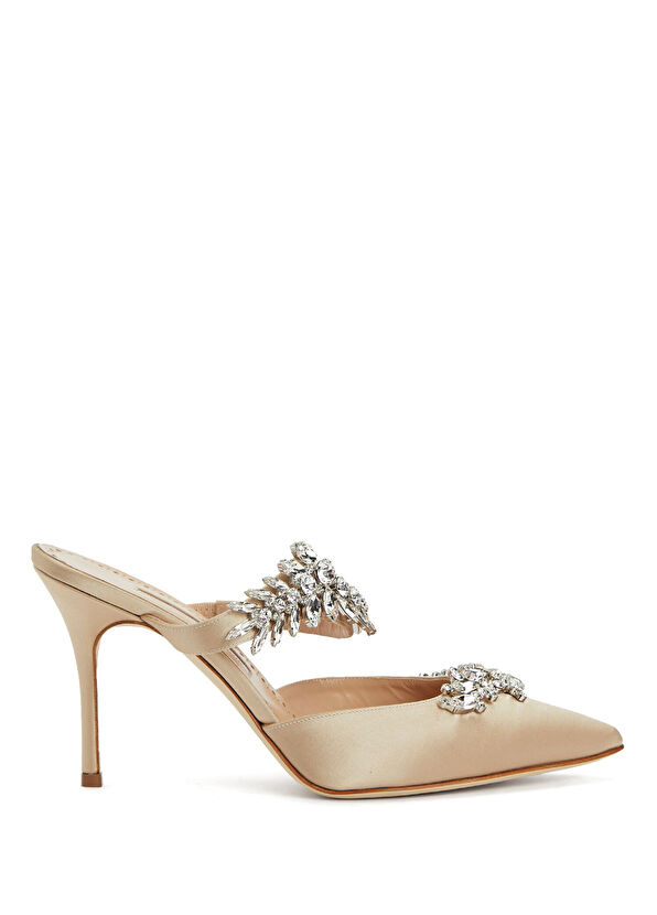 Manolo Blahnik Bej Gece Ayakkabısı - 1