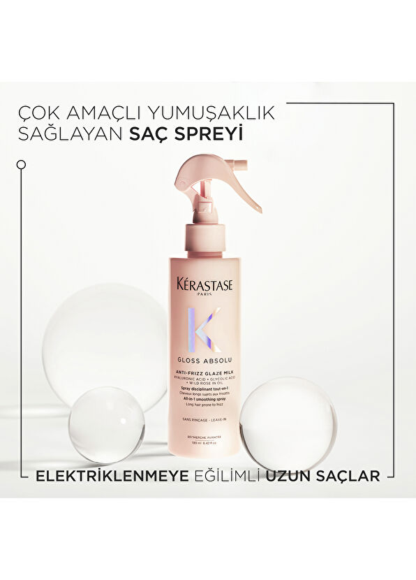 Kerastase Gloss Absolu Glaze Milk Elektriklenmeye Eğilimli Saçlar İçin Bakım Sütü Spreyi 190 ml - 4