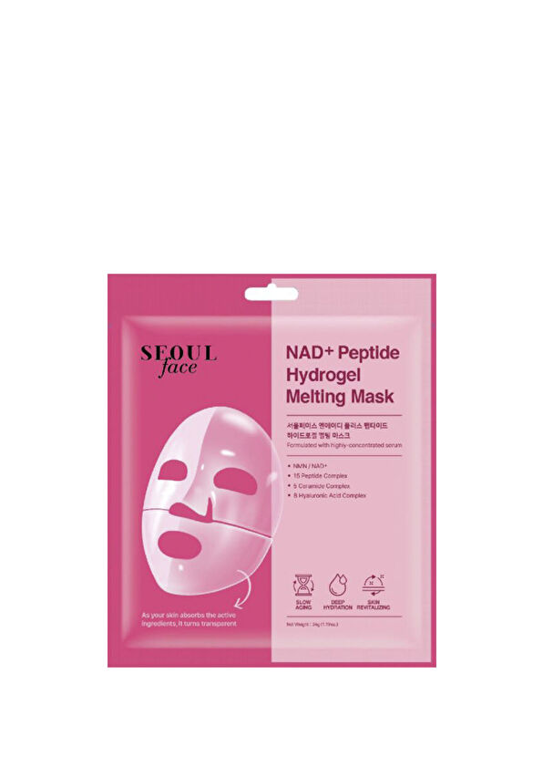 Dermal Seoul Face NAD+ Peptide Hydrogel Revitalizing Moisturizer Melting 5-Pack Paper Face Mask 34 gr - 2