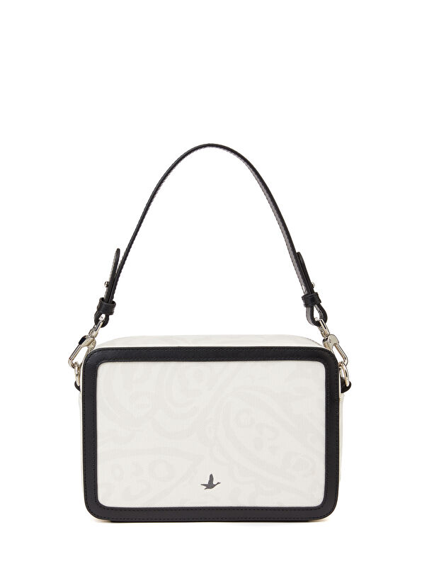 Beymen Club Siyah Beyaz Kadın Kanvas Çapraz Çanta - 1