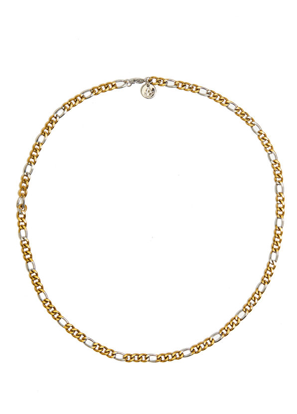 Beymen Club Gold Silver Zincir Formlu Erkek Çelik Kolye - 1