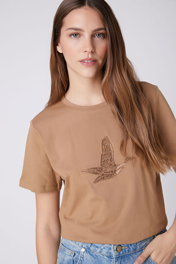 Beymen Club Camel Gofre Hotfix Logolu Sweatshirt - 2