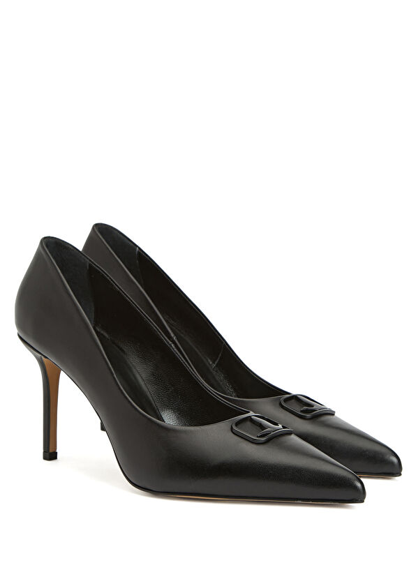 Beymen Club Siyah Deri Stiletto - 2