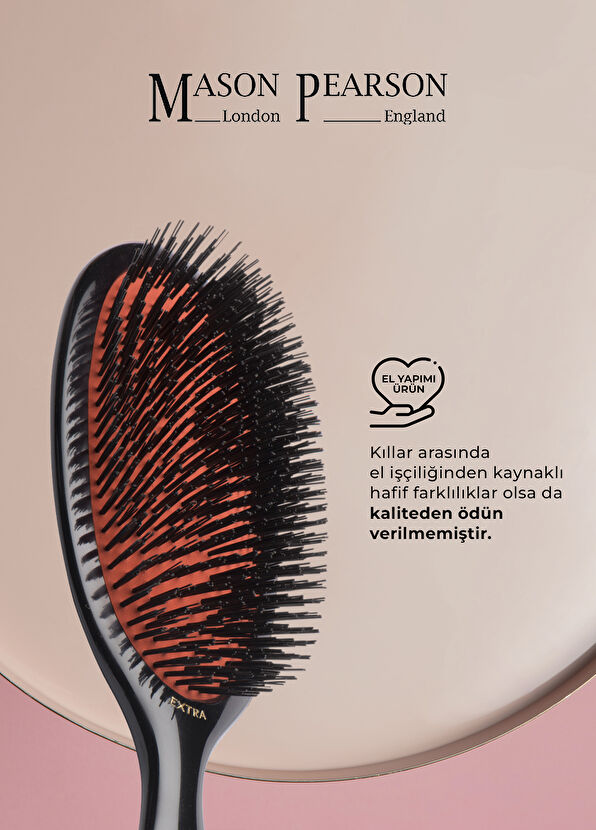 Mason Pearson Large Extra Boar Bristle B1 Dark Geniş Saç Fırçası - 2