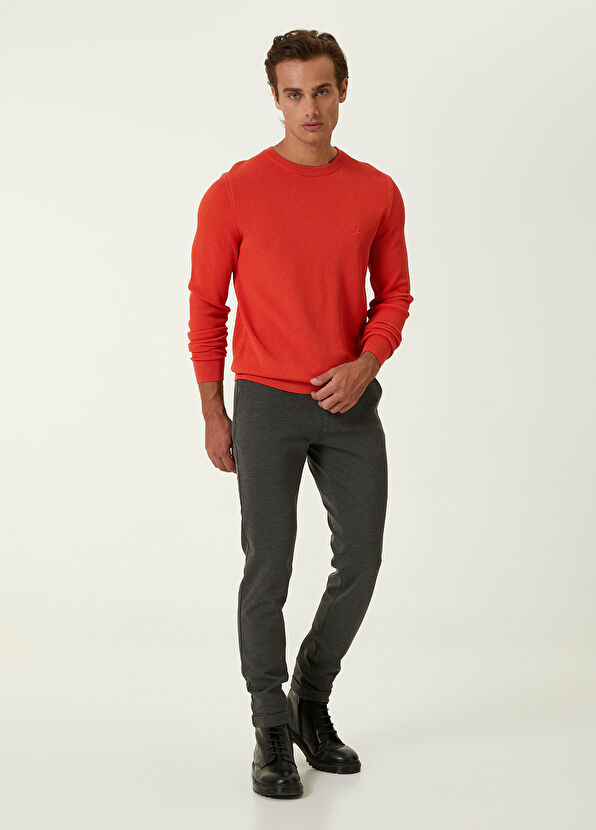 Beymen Club Antrasit İri Diyagonal Dokulu Chino Pantolon - 1