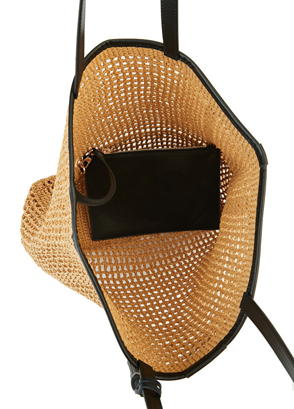 Beymen Club Bej Deri Garnili Kadın Alışveriş Çantası - 4