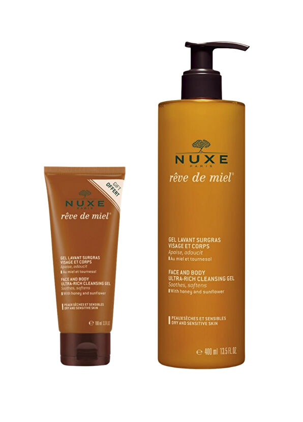 Nuxe Rêve de Miel Sensitive Face and Body Wash 400 ml + 100 ml Set of 2 - 1