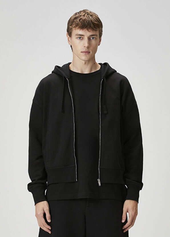 Alexander McQueen Black Hooded Sweatshirt - 1