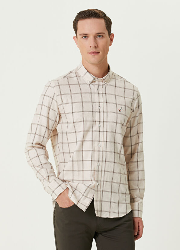 Beymen Club Comfort Fit Ecru Shirt - 1