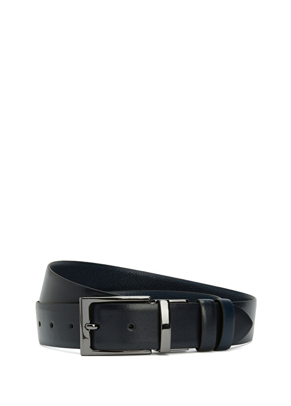 Beymen Club Navy Blue Men's Leather Belt - 1