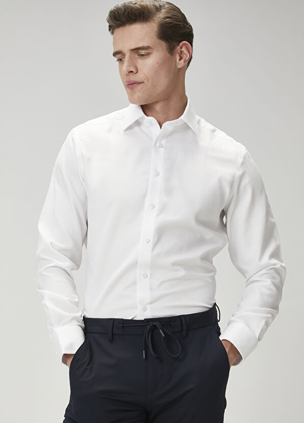 Beymen Club Comfort Fit Beyaz Non-Iron Gömlek - 1