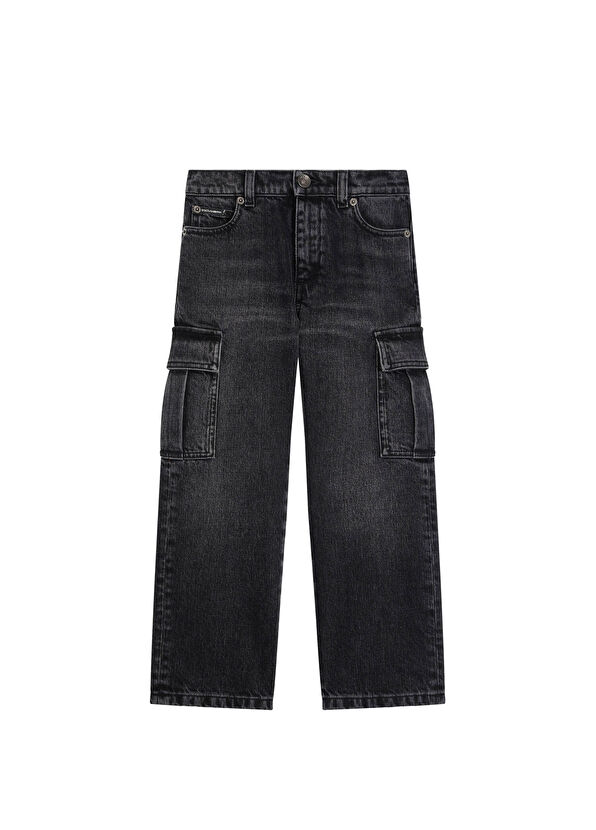 Dolce&Gabbana Gri Erkek Çocuk Kargo Pantolon - 1