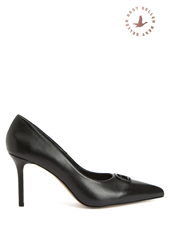 Beymen Club Siyah Deri Stiletto - 1