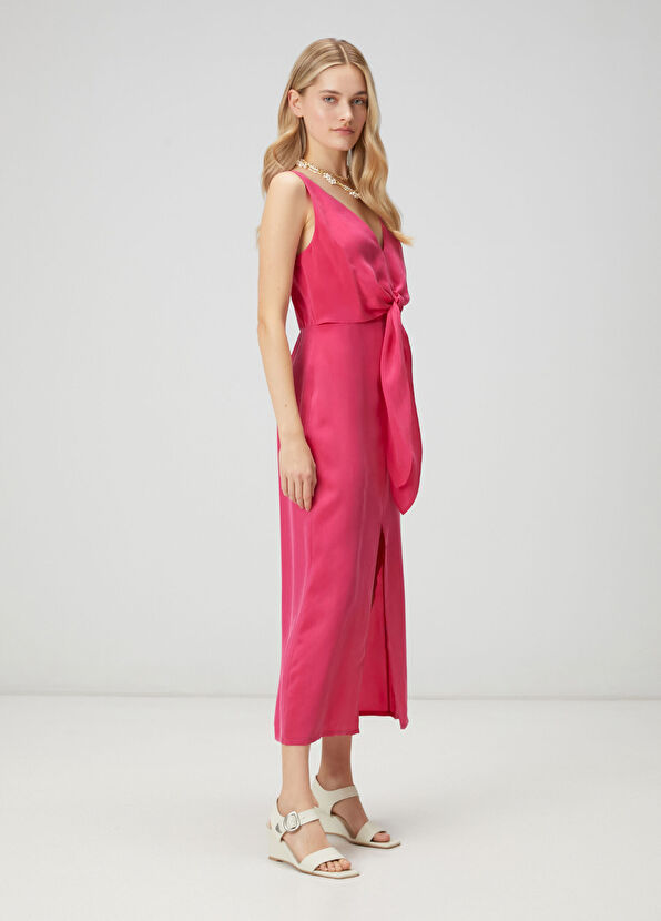 Beymen Club Pembe Düğüm Detaylı Uzun Elbise - 3