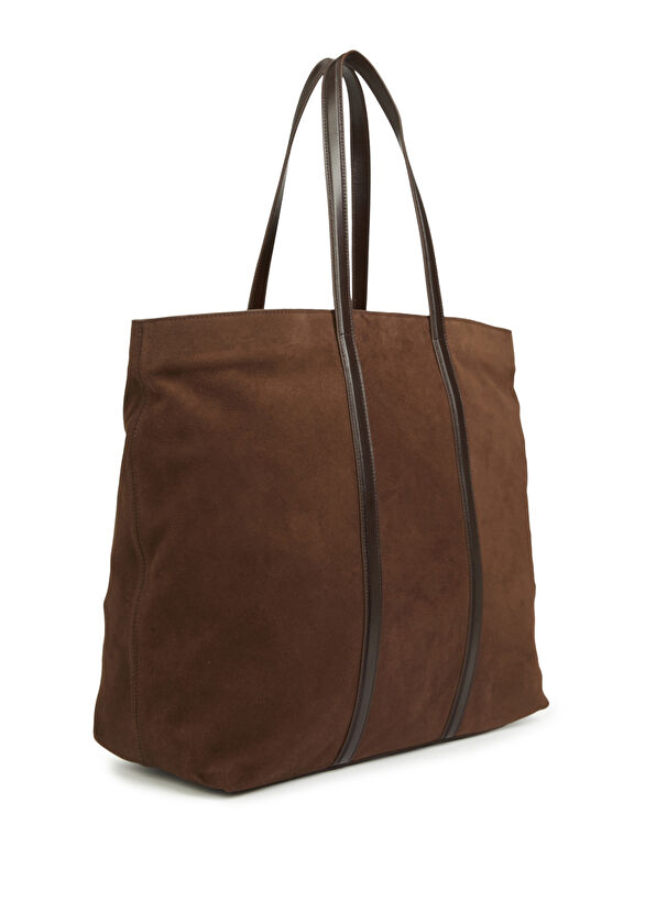 Beymen Club Kahverengi Süet Alışveriş Çantası - 2