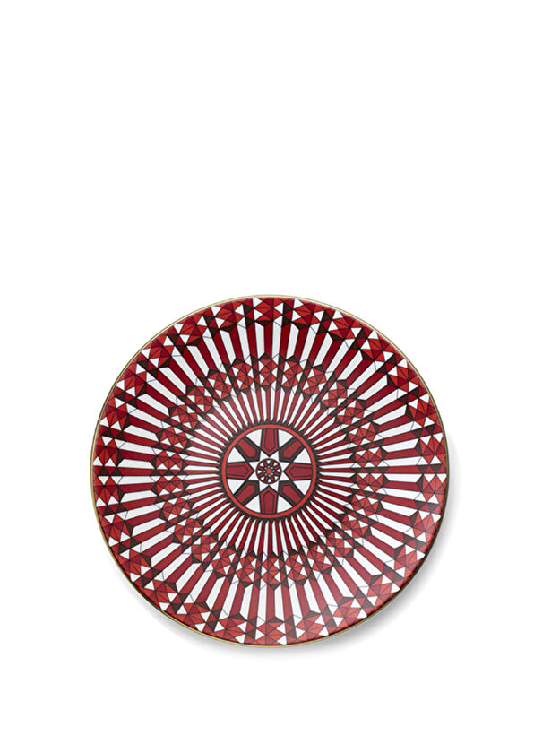 Baccarat Arcadia Kırmızı Porselen Ekmek Tabağı 16 cm - 1