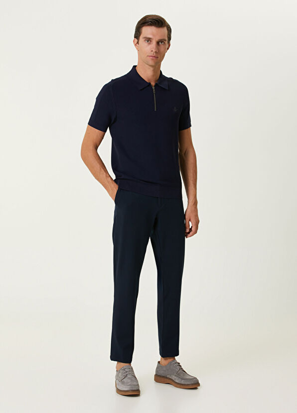 Beymen Club Navy Blue Polo Short Sleeve Sweater - 3