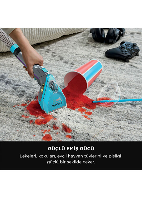 Shark StainStriker HairPro Pet Başlıklı Koltuk Yıkama ve Leke Çıkarma Makinesi - 3